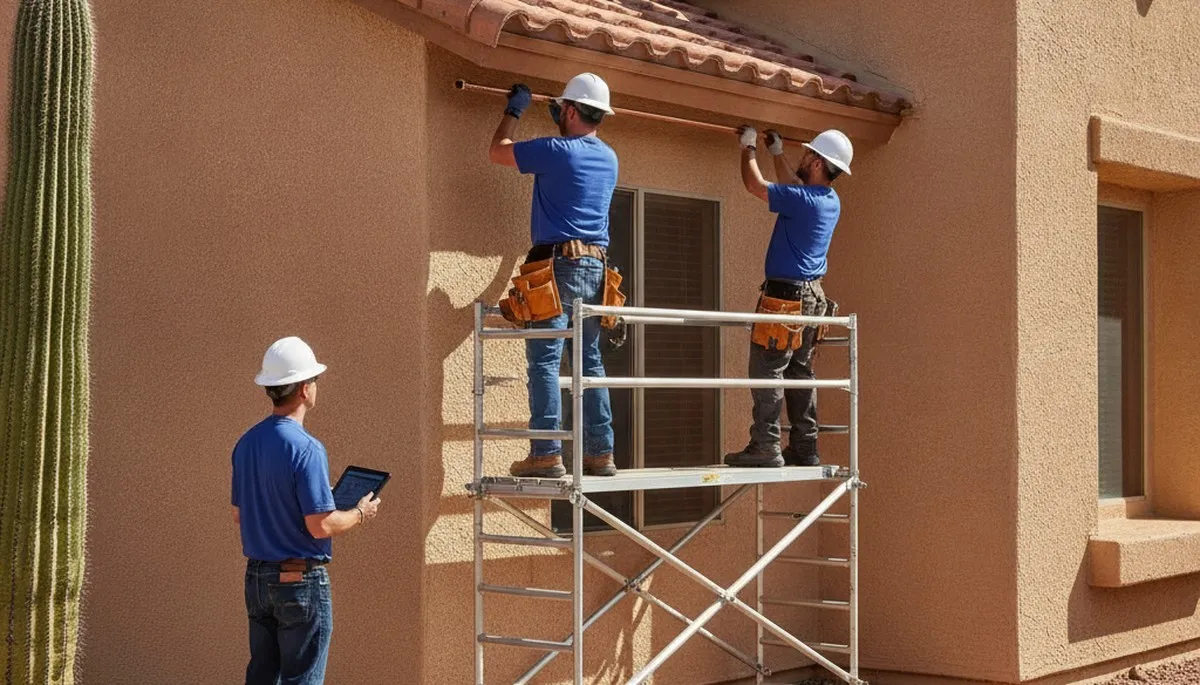 Plumber repairing a leak in Chandler, AZ for plumbing repair services
